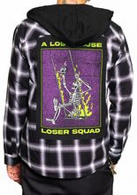 Load image into Gallery viewer, Loser Squad Hooded Flannel Shirt
